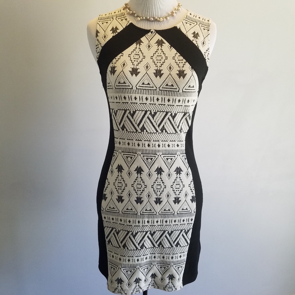 Divided Dresses & Skirts - H&M Divided dress aztec white black fitted dress
